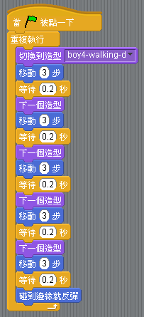 Scratch少兒編程教程-第6課-連續(xù)動(dòng)作讓人物走起來-少兒編程教育網(wǎng)